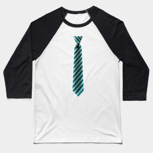 Necktie Tie Windsor Knot Teal Baseball T-Shirt